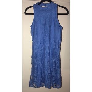 Blue lace dress